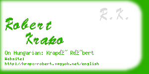 robert krapo business card